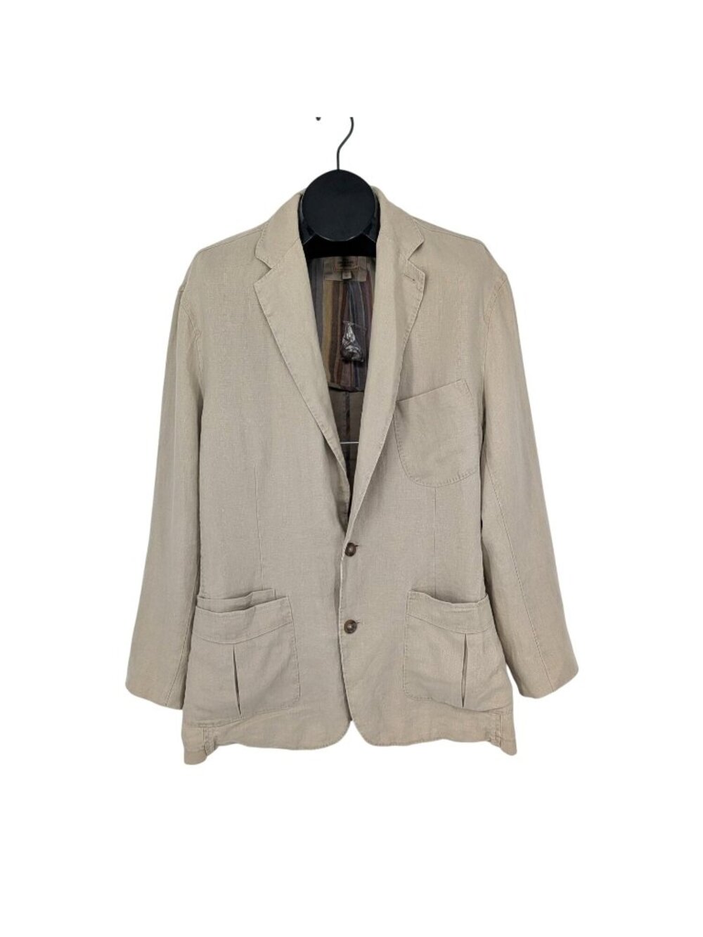 The Territory Ahead Linen Blazer Jacket Coastal Minimalist Sport Coat Luxe Large